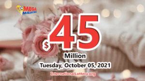 2021年10月1日的Mega Millions结果 – 头奖为4500万美元。