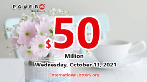 2021年10月11日的Powerball结果：头奖为5000万美元。